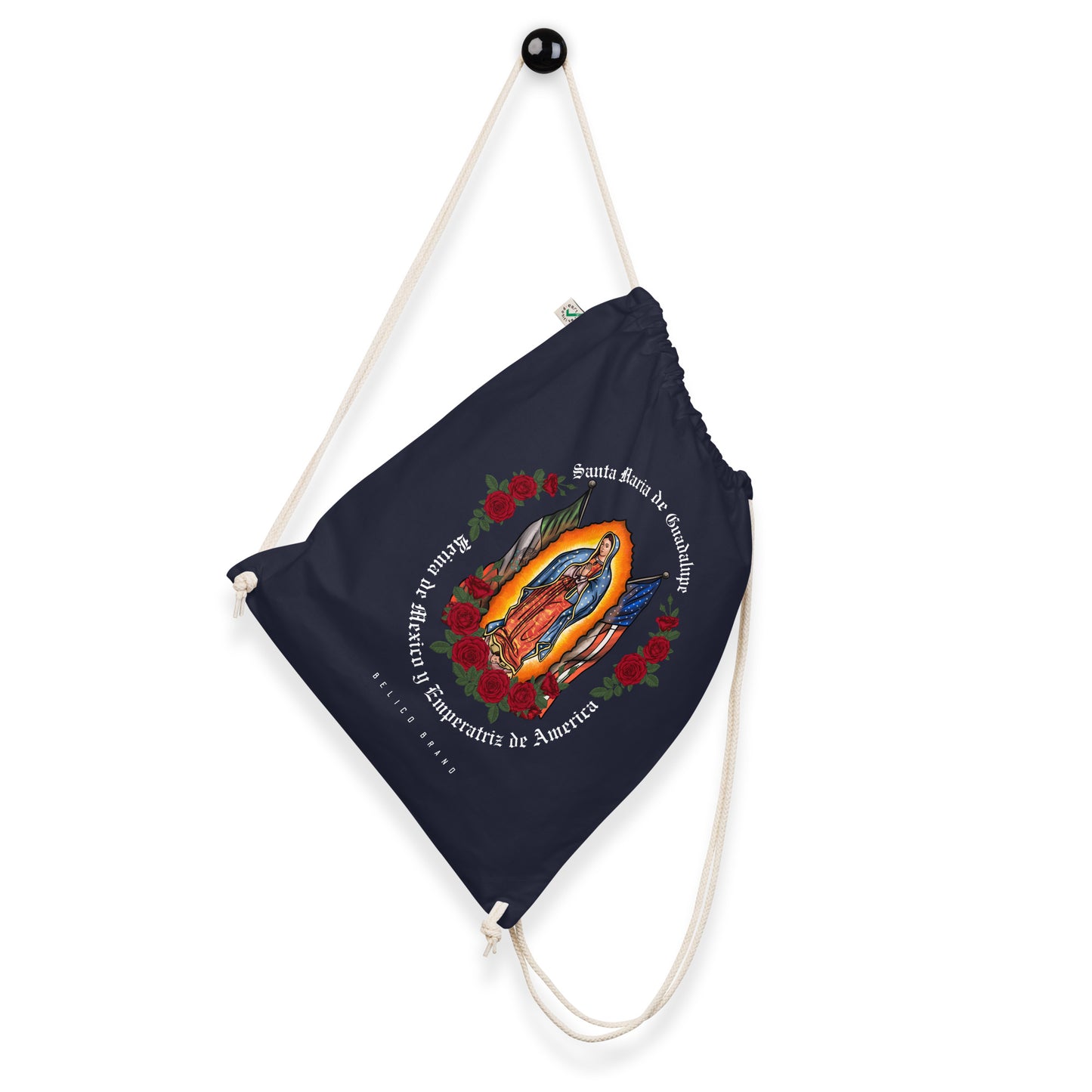 Guadalupana Organic cotton drawstring bag